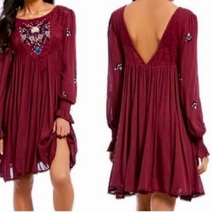 Free People Embroidered Dress 🍷